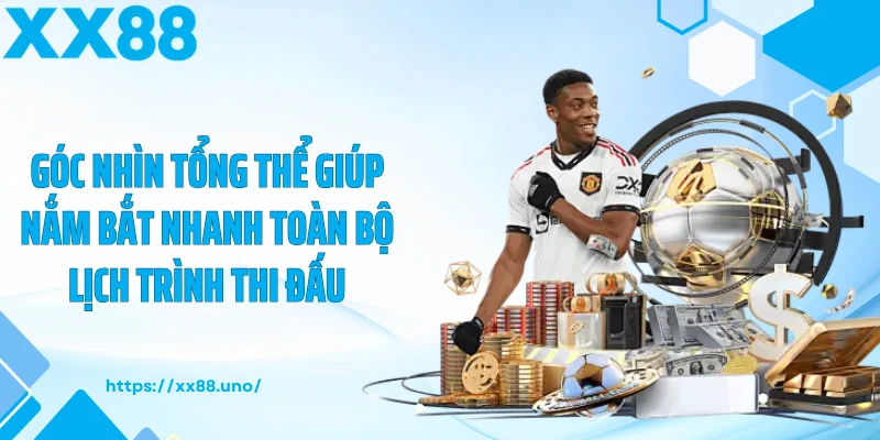 Góc nhìn tổng thể giúp nắm bắt nhanh toàn bộ lịch trình thi đấu